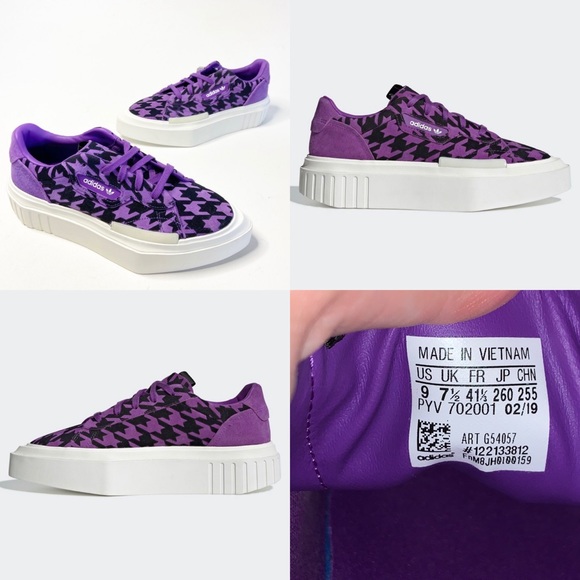 NWT ADIDAS Hypersleek Purple Houndstooth (G54057) - Picture 4 of 16